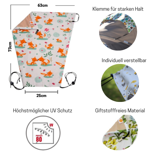 protect a bub sonnensegel SONNENSEGEL SWEET FOXES – millemarille